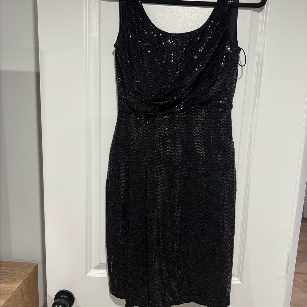 Calvin Klein Black Sequin Mini Dress